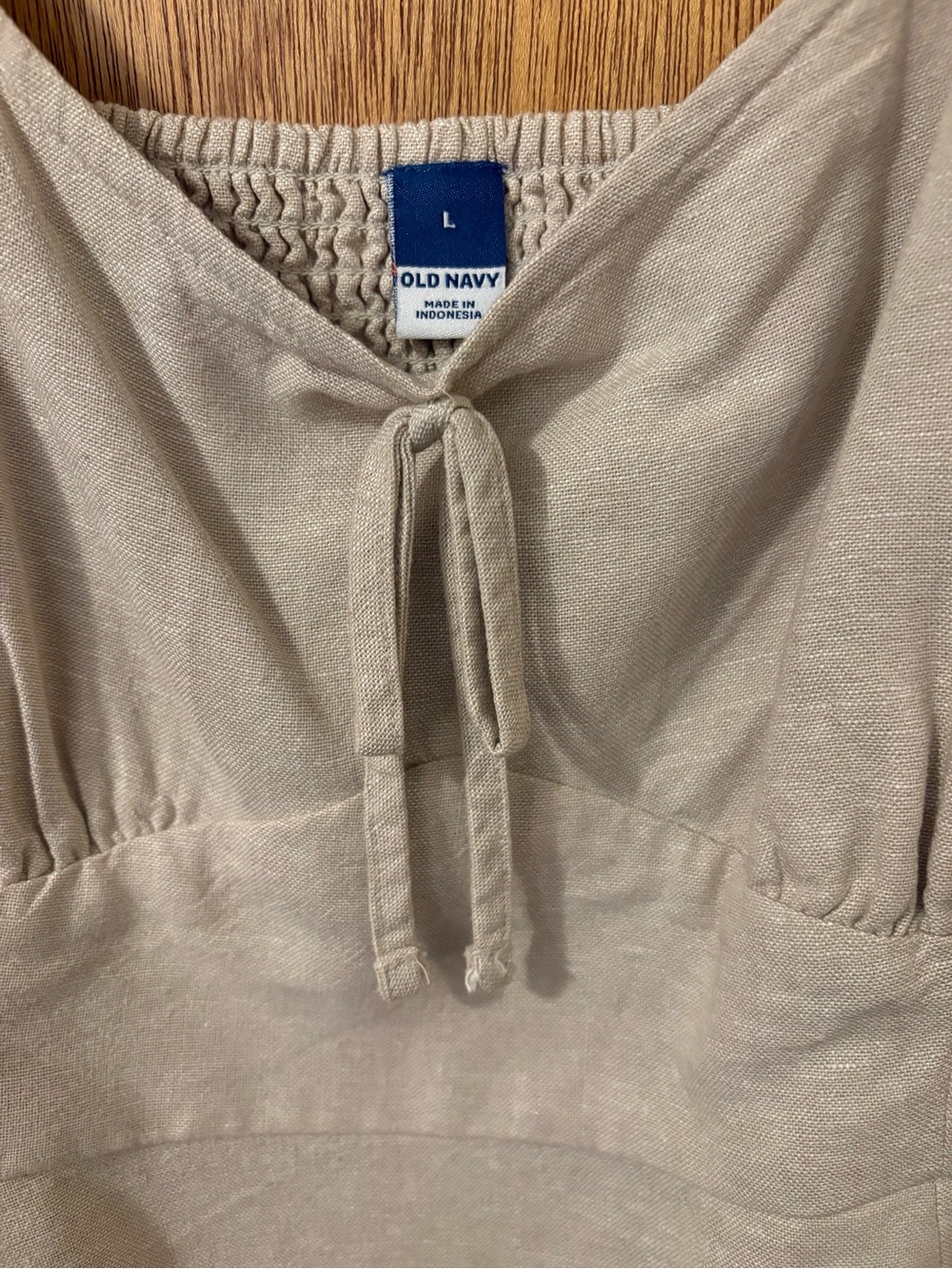 Old Navy Fit & Flare Linen Tie-Front Mini Dress - Picture 6 of 8